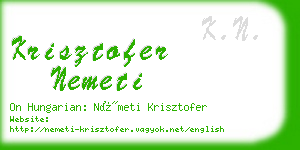 krisztofer nemeti business card